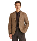 Morris Wool Silk Check Jacket, prince of wales mønster, brun