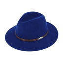 Royal Traveller Felt Fedora rejsehat, sammenfoldelig og vandtæt, kongeblå