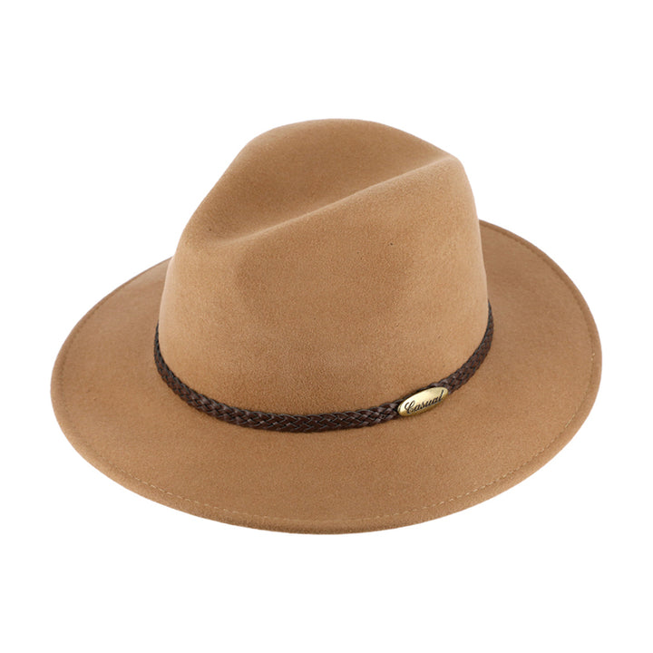 Royal Traveller Felt Fedora rejsehat, sammenfoldelig og vandtæt, beige camel