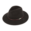 Royal Traveller Felt Fedora rejsehat, sammenfoldelig og vandtæt, brun