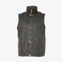 Mayfly Wax Oilskin Gilet vest, olivengrøn med Primaloft vattering