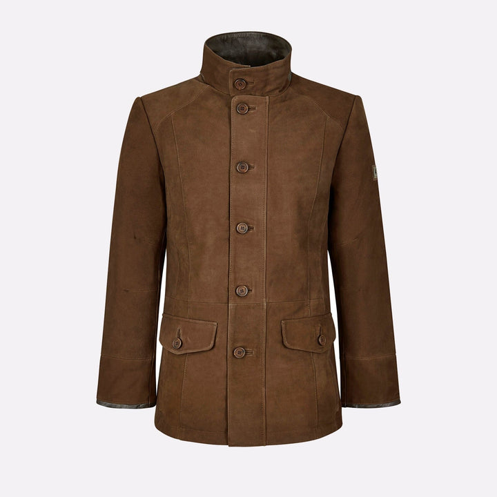 Moore Leather Jacket læderfrakke - Walnut