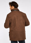 Moore Leather Jacket læderfrakke - Walnut