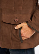 Moore Leather Jacket læderfrakke - Walnut