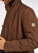 Moore Leather Jacket læderfrakke - Walnut