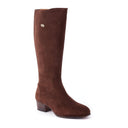 Downpatrick Ladies Knee-high støvle ruskind, Cigar mørkebrun