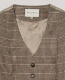 Kensington Tweed Waistcoat, Sage and Chocolate Check