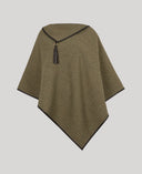 Cotswold Tweed Cape, uld, houndstooth oliven, one size