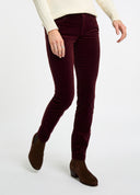 Honeysuckle, raisin, ladies bukser, babyfløjl m. stretch