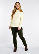 Honeysuckle, olive, ladies bukser, babyfløjl m. stretch
