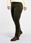 Honeysuckle, olive, ladies bukser, babyfløjl m. stretch