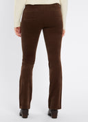 Elderflower, mocha, ladies boot cut fløjlsbukser, babyfløjl m. stretch