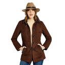 Clarke Ladies Leather Jacket læderfrakke - Walnut