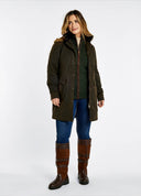 Blacklion Ladies LONG Waxed Jacket PRIMALOFT foret, Oliven