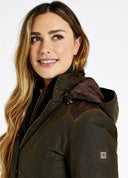 Blacklion Ladies LONG Waxed Jacket PRIMALOFT foret, Oliven