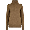 Hession Ladies Zip Neck Windbreaker Sweater - Elk brun