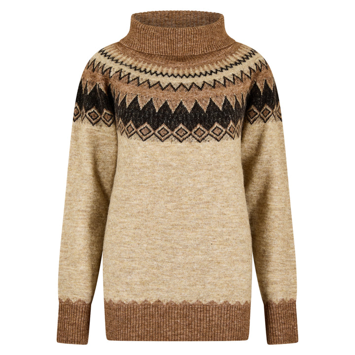 Devlin Ladies Fairisle Sweater, oat multi
