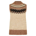Doyle Ladies Fairisle vest, oat multi