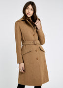 Brookvale Womens Tweed Coat, camel