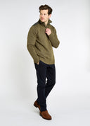 Doherty Zip Neck vindtæt sweater, grøn