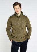 Doherty Zip Neck vindtæt sweater, grøn