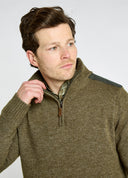 Doherty Zip Neck vindtæt sweater, grøn