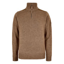 Doherty Zip Neck vindtæt sweater, herre, Elk brun