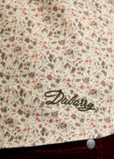 Lavender skjorte med blomsterprint, børstet bomuld, cream