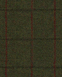 Bristol Field Coat skydejakke Harris Tweed, green overcheck