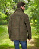Bristol Field Coat skydejakke Harris Tweed, green overcheck