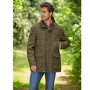 Bristol Field Coat skydejakke Harris Tweed, green overcheck