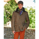 Bristol Field Coat skydejakke Harris Tweed, evergreen herringbone