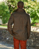 Bristol Field Coat skydejakke Harris Tweed, evergreen herringbone