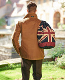Starberg mens winter oilskin jacket, quiltet for, beige