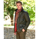 Starberg mens winter oilskin jacket, quiltet for, olivengrøn