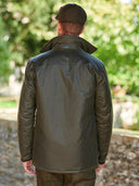Starberg mens winter oilskin jacket, quiltet for, olivengrøn