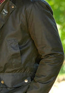 Starberg mens summer oilskin jacket, olivengrøn m. gult for
