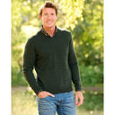 Jack pullover v-hals normal fit, herre, merinould, forest green