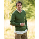 Jack pullover v-hals normal fit, herre, merinould, racing green