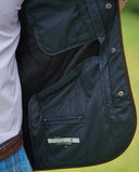 Charles quiltet vest med fløjlsdetaljer, navy
