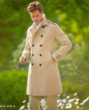 Chelsea mens trench coat, beige