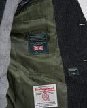 London tweed blazer, Harris Tweed, koksgrå sildebensmønster 600