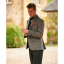 London tweed blazer, Harris Tweed, antracitgrå sildeben 601