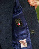 London tweed blazer, Harris Tweed, blå sildebensmønster 610
