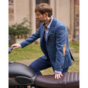 London tweed blazer, Harris Tweed, blue overcheck 618