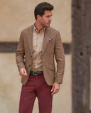 London tweed blazer, Harris Tweed, country houndstooth 626