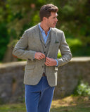 London tweed blazer, Harris Tweed, multi green tweed, farve 634