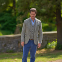 London tweed blazer, Harris Tweed, multi green tweed, farve 634