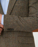 London tweed blazer, Harris Tweed, evergreen sildebensmønster 670