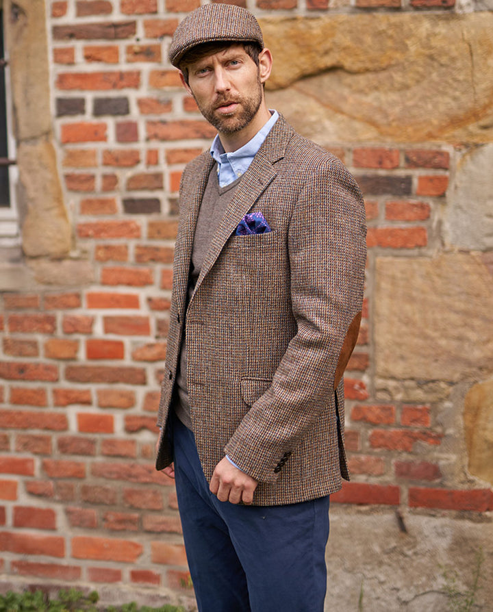 London tweed blazer, Harris Tweed, multi houndstooth 671